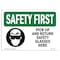 Signmission OSHA Pick Up And Return Glasses Here 24in X 18in Rigid Plastic, 24" W, 18" H, Landscape OS-SF-P-1824-L-10841 - alternate 1